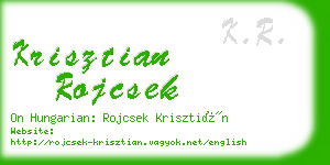 krisztian rojcsek business card